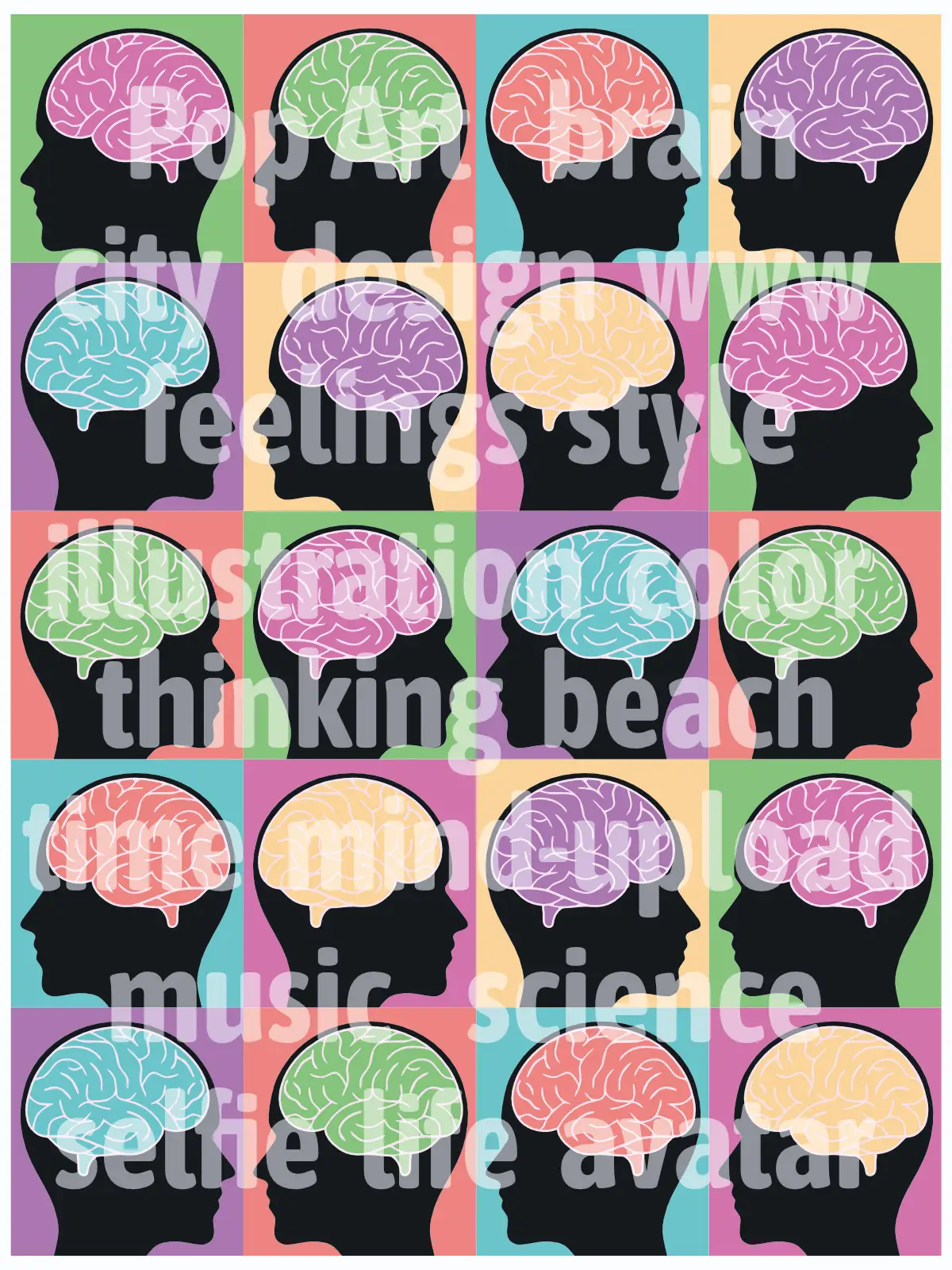 Pop Art Köpfe - Kunstwerk