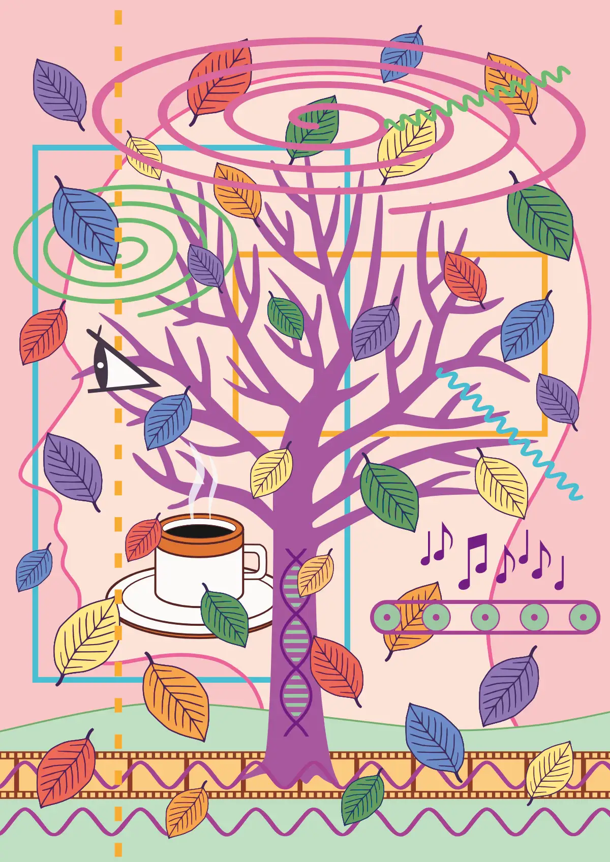 Regenbogenbaum - Kunstwerk