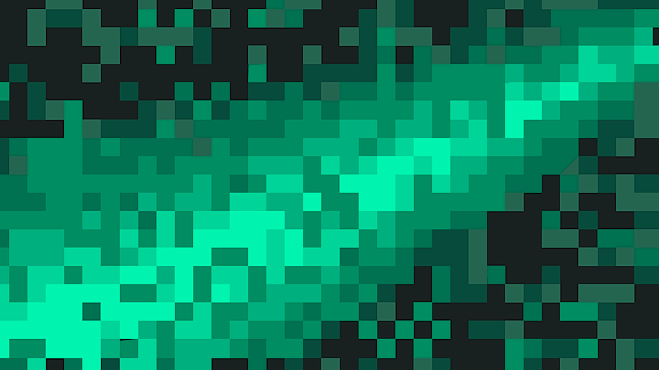 nur ein türkis-grünes Mosaikmuster mit einem diagonal verlaufenden helleren Bereich