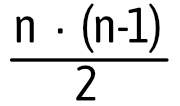 Formel als Bild - (n*(n-1))/2